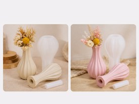 Molde silicona florero bombe 